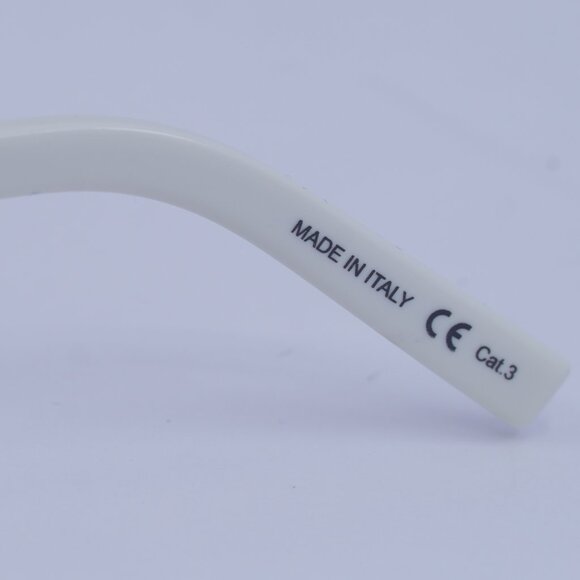 Saint Laurent SL332 003 Sunglasses Ivory Rectangle Frame, Grey Lenses - Picture 9 of 10